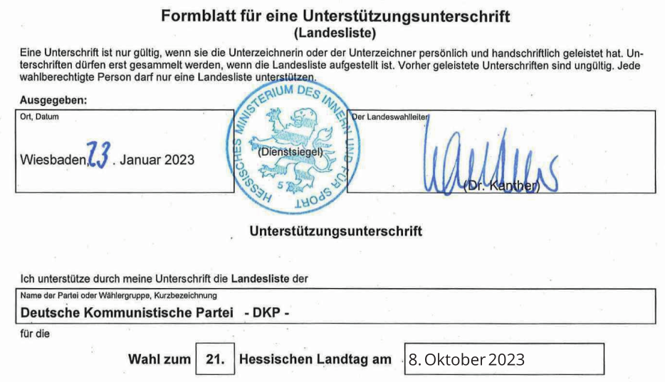 Formblatt Unterstuetzungsunterschrift Bundestagswahl 2017